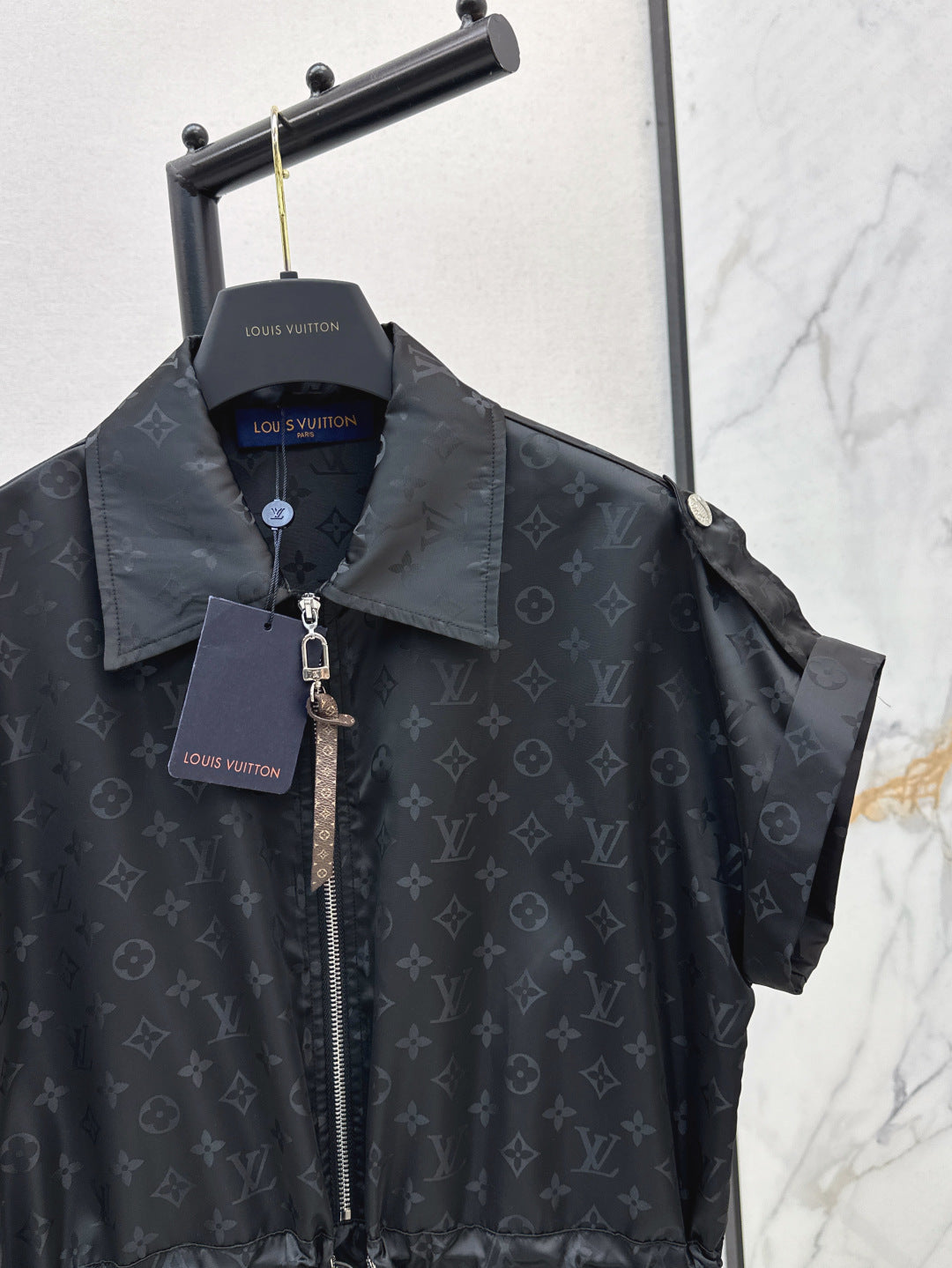 Loui* 25ss monogram drawstring dress