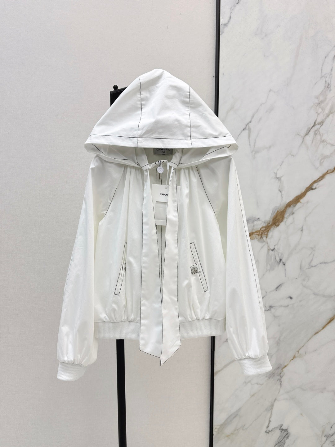 C*nel 25ss ribbon hooded jacket