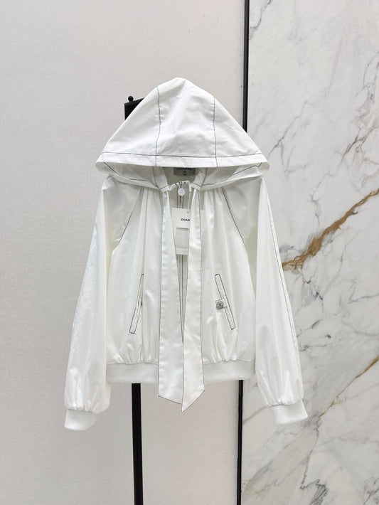 C*nel 25ss ribbon hooded jacket