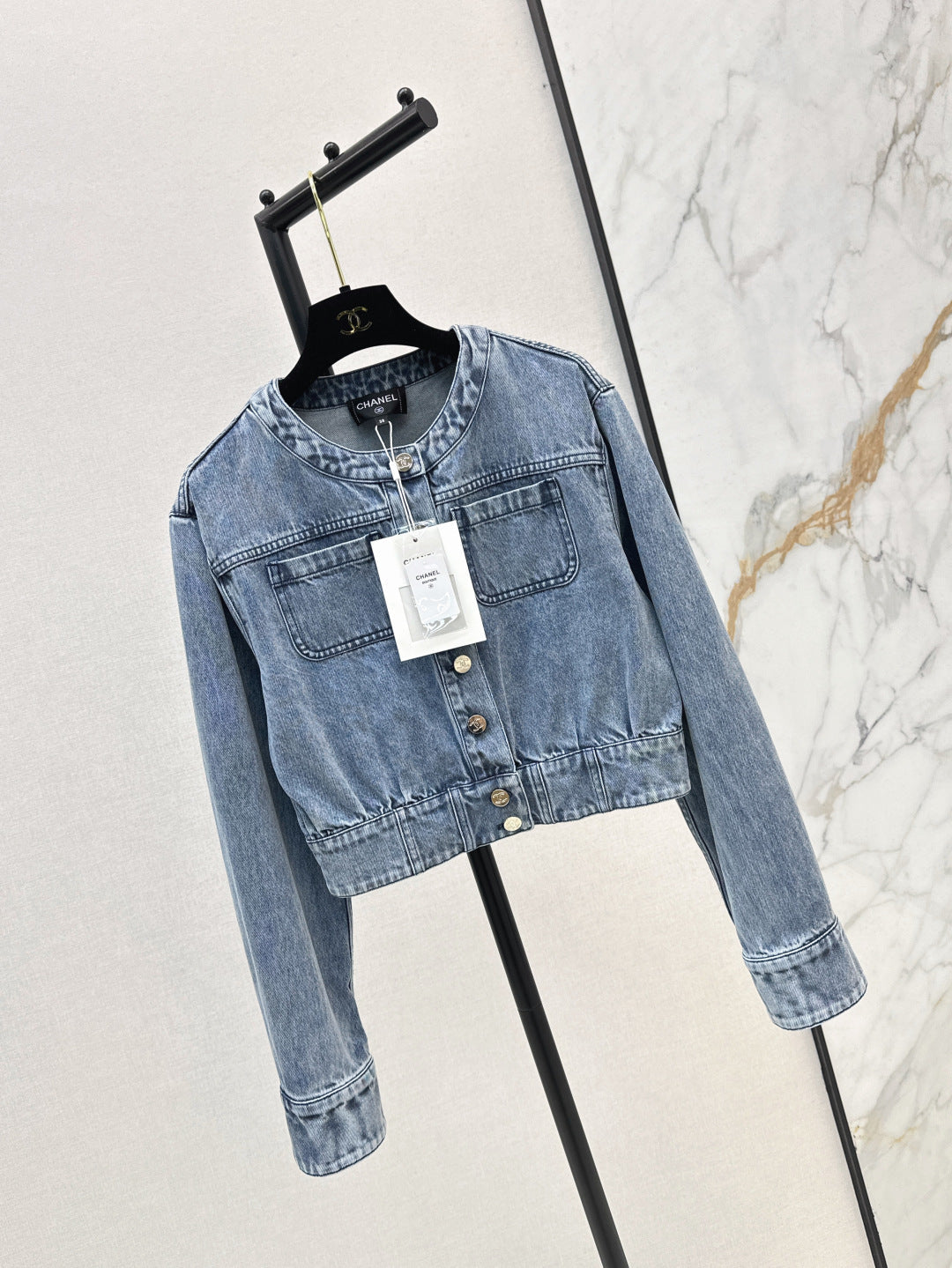 C*nel 25ss cropped denim jacket