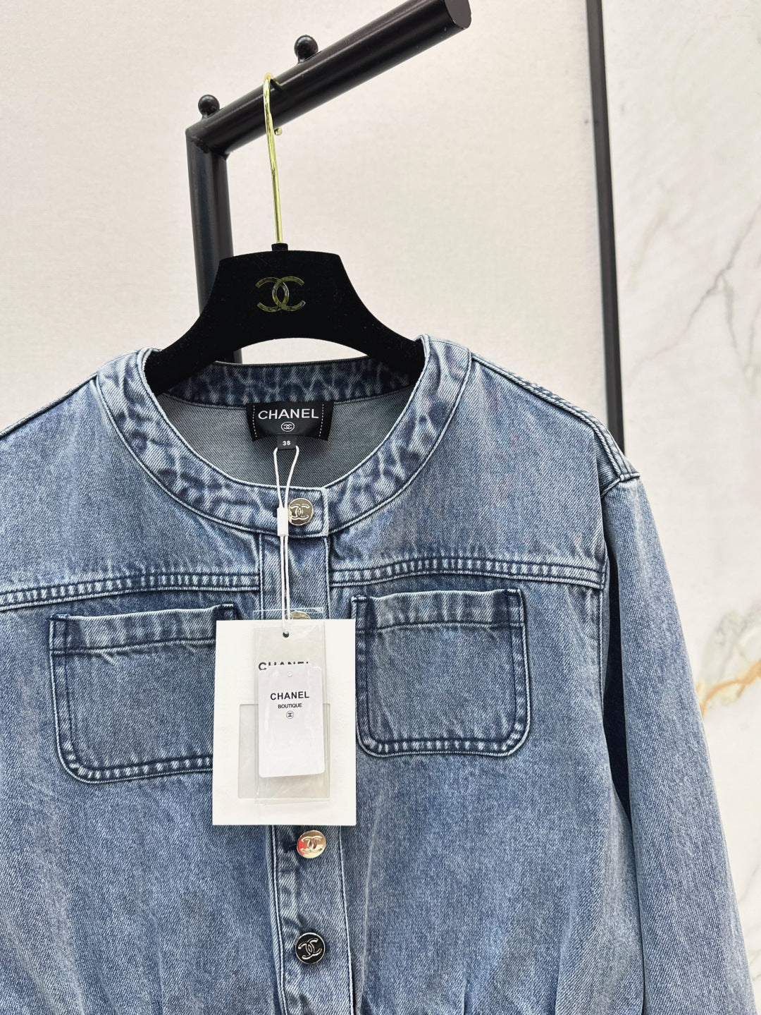 C*nel 25ss cropped denim jacket