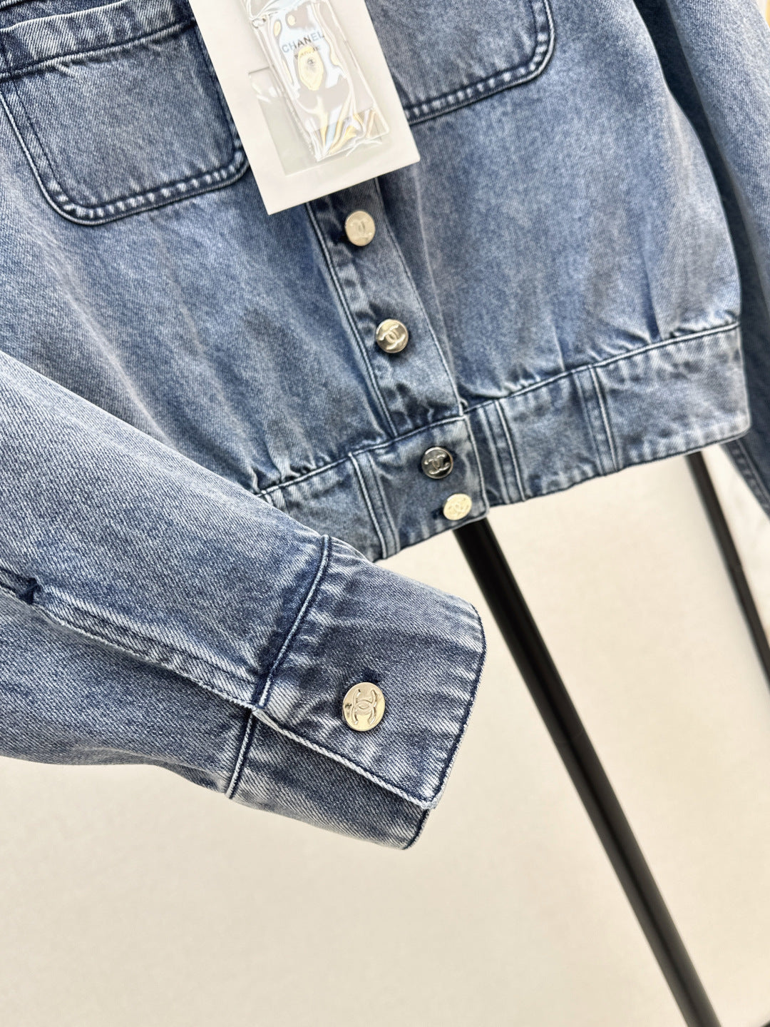 C*nel 25ss cropped denim jacket