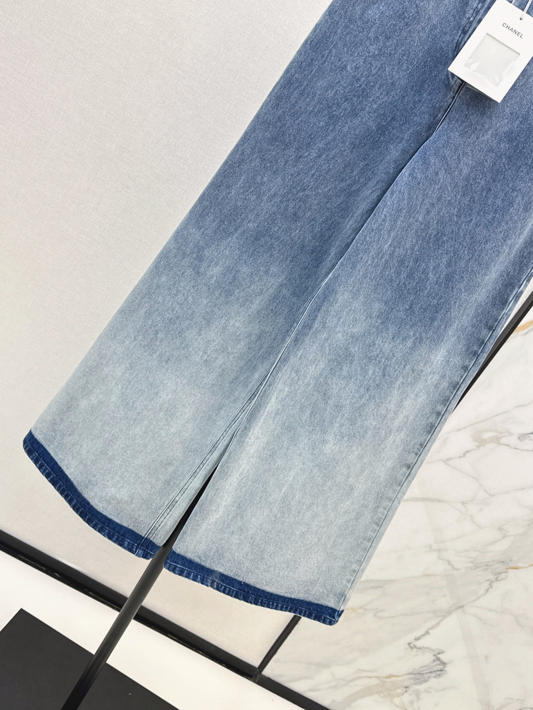 C*nel 25ss floral printed pocket flared jeans