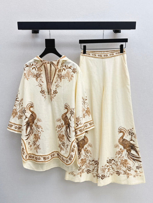 Zim* 25ss linen tunic mini dress and pants set