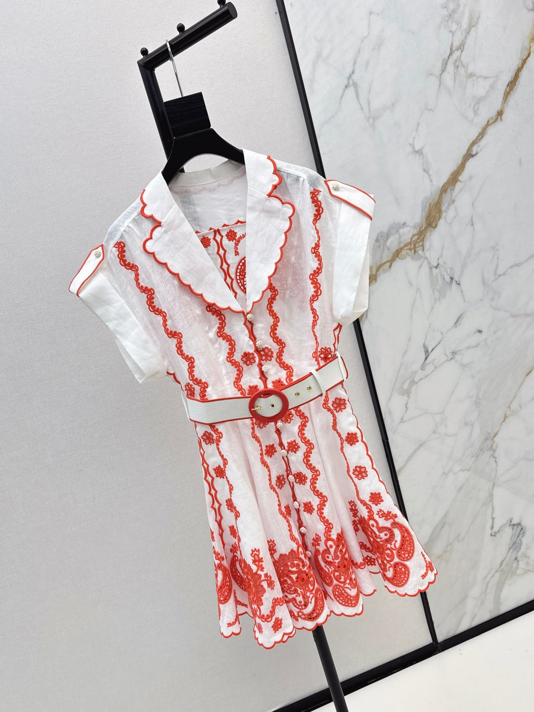 Zim* 25ss embroidered mini dress