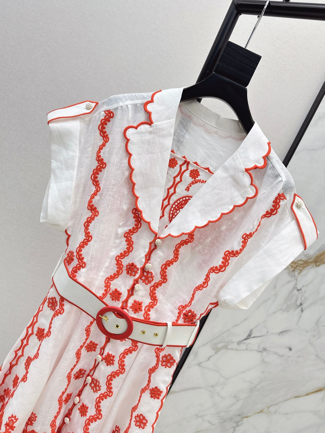 Zim* 25ss embroidered mini dress