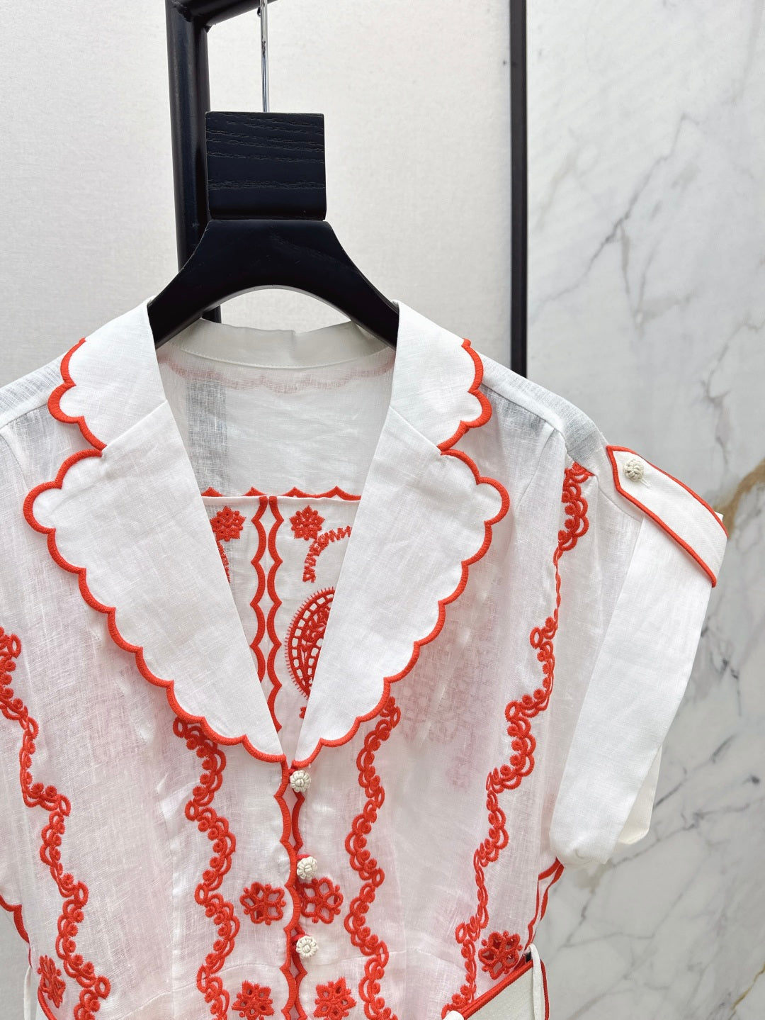 Zim* 25ss embroidered mini dress