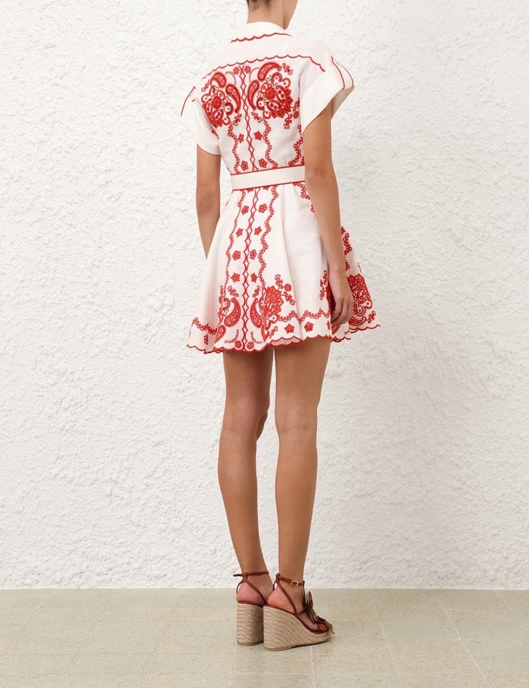 Zim* 25ss embroidered mini dress