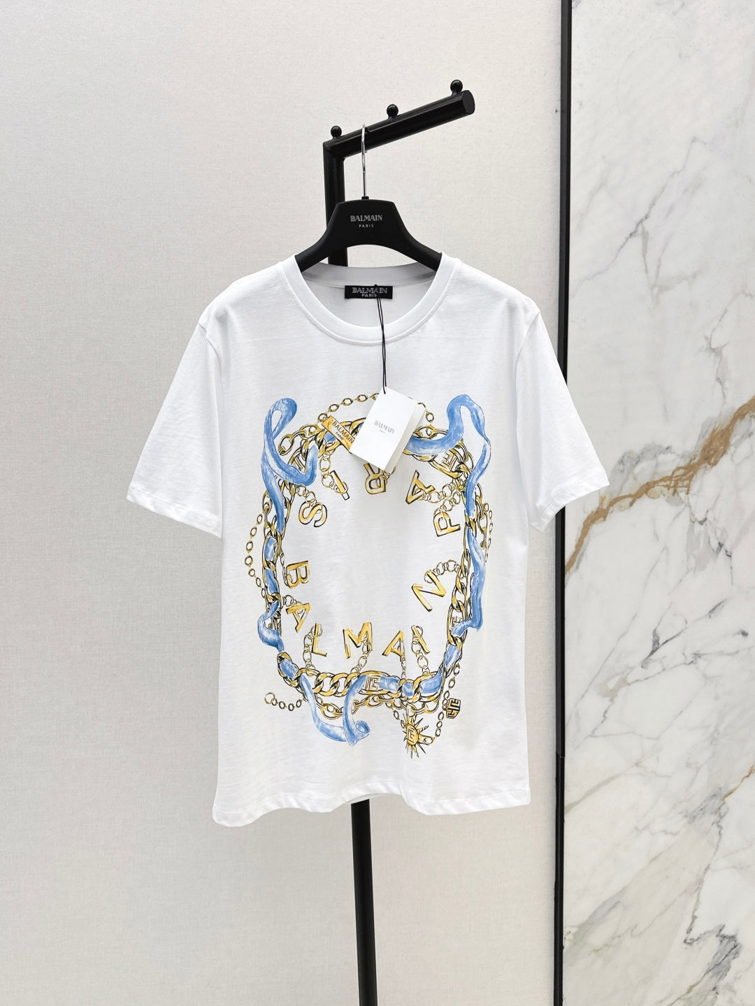 Balm* 25ss chain printed cotton t-shirt