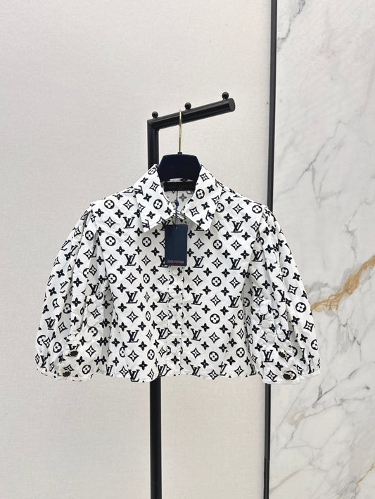 Loui* 25ss monogram cropped shirt