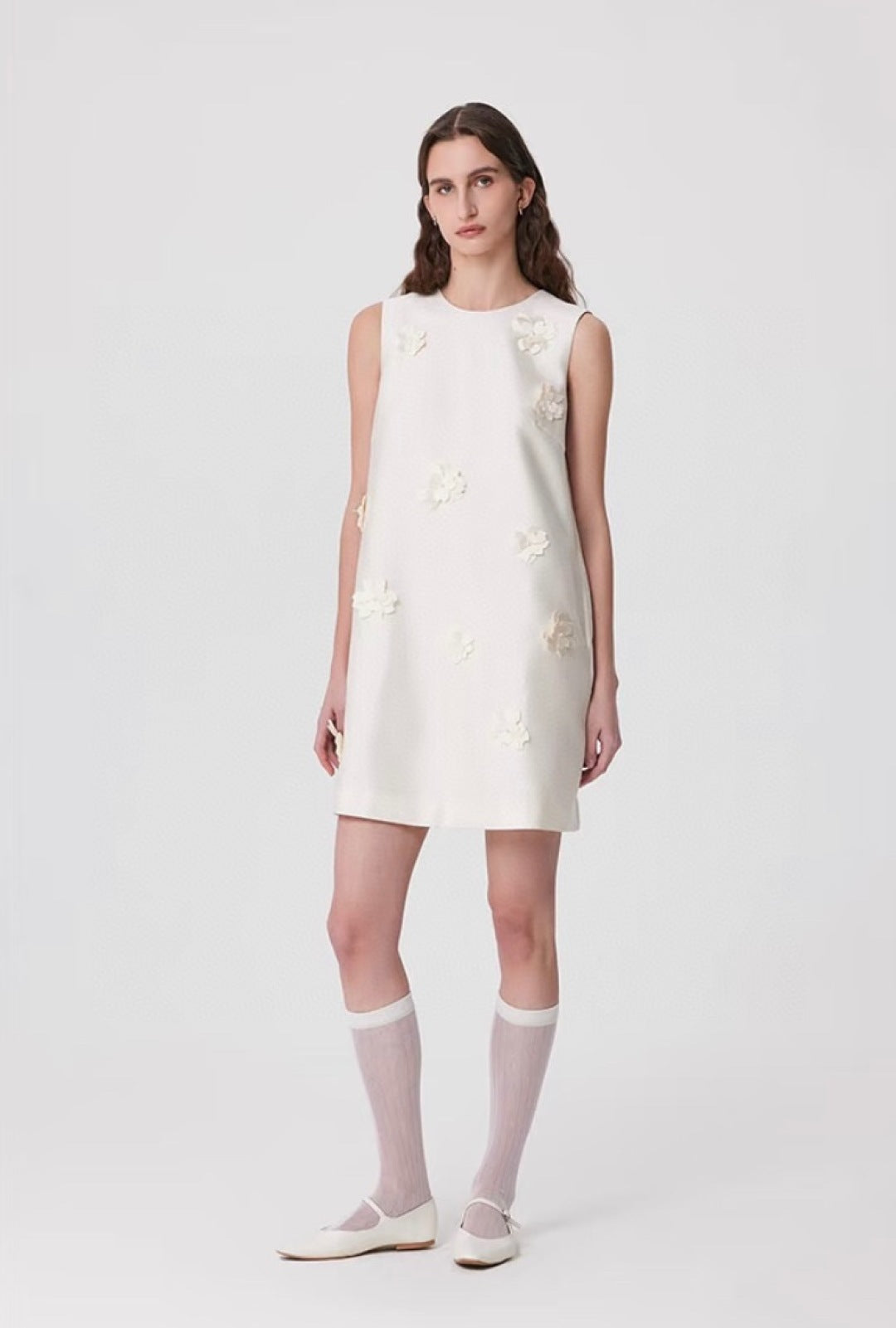 Valen* 3D flower sleeveless dress