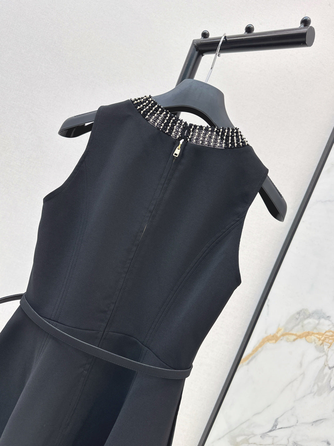 D*r 25ss pearls embroidered belted tunic dress