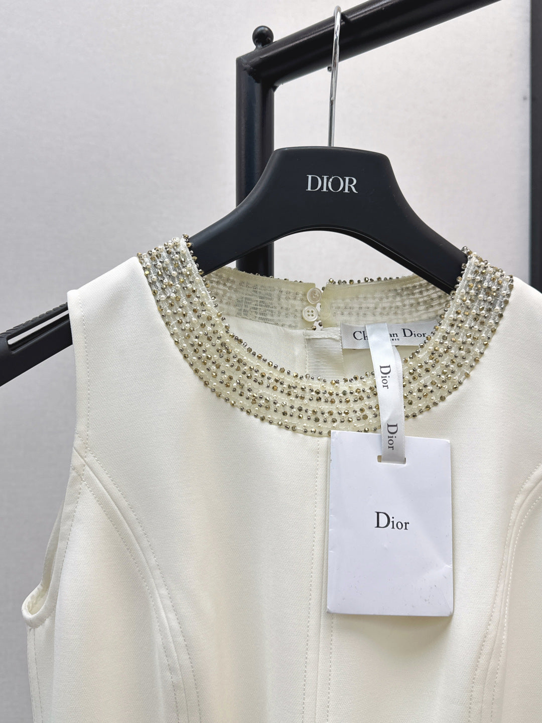 D*r 25ss pearls embroidered belted tunic dress