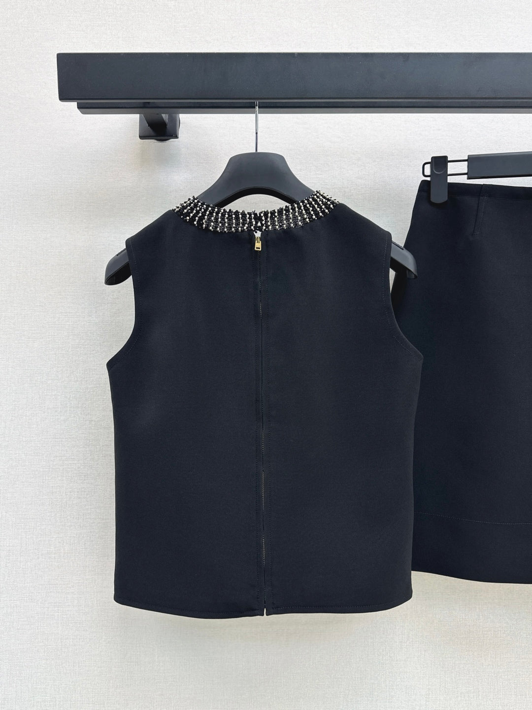 D*r 25ss pearls embroidered top and skirt set