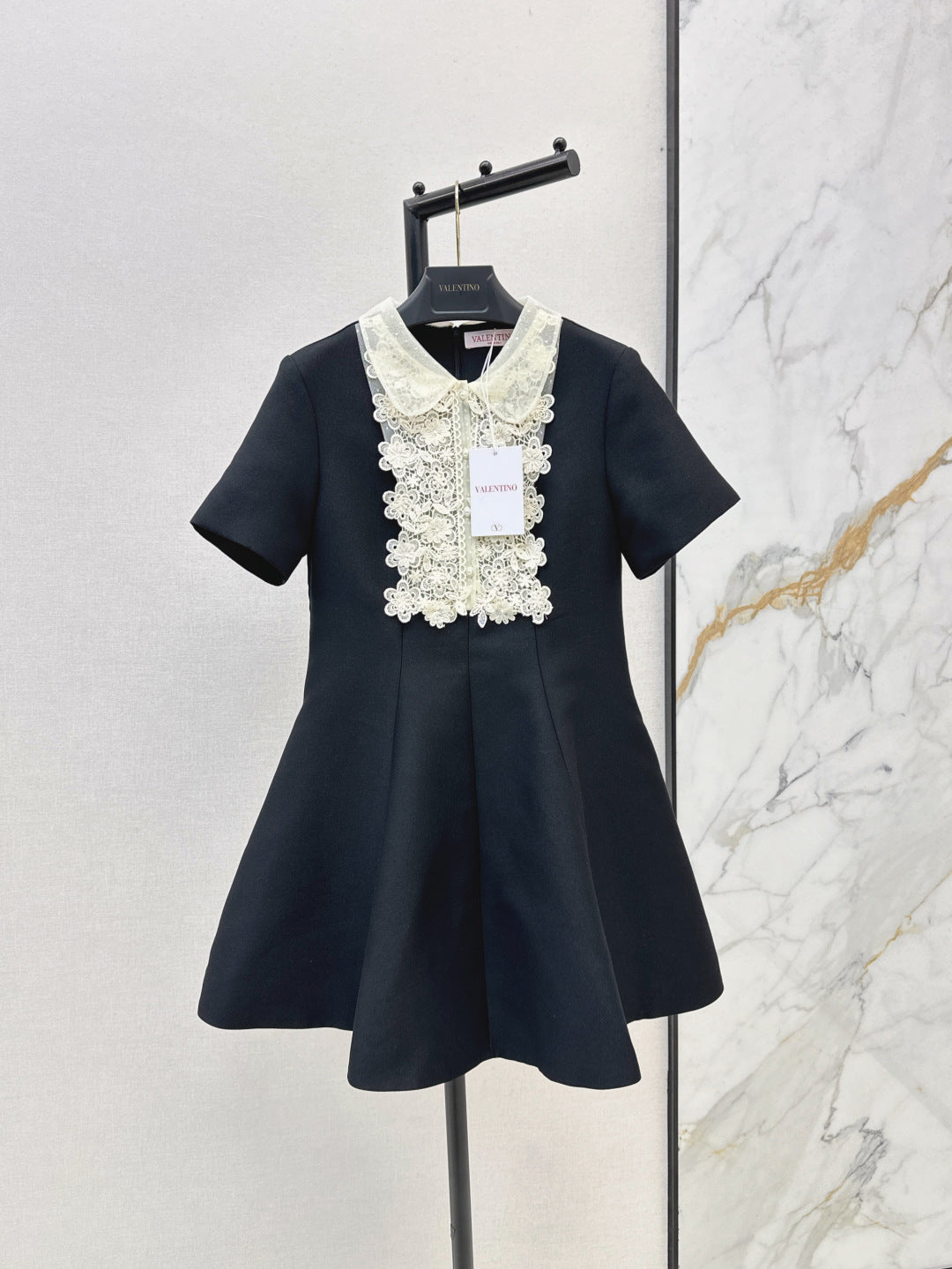Valen* 25ss lace collar flared dress