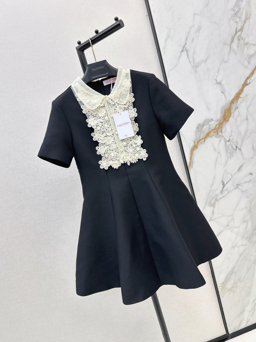 Valen* 25ss lace collar flared dress
