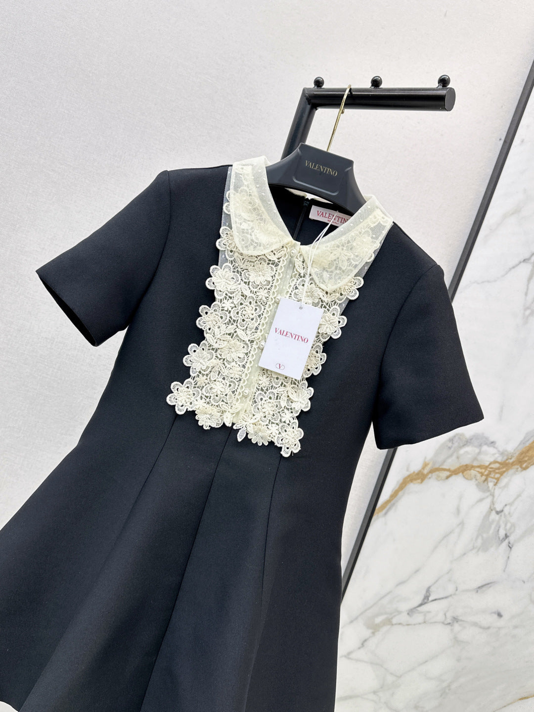 Valen* 25ss lace collar flared dress
