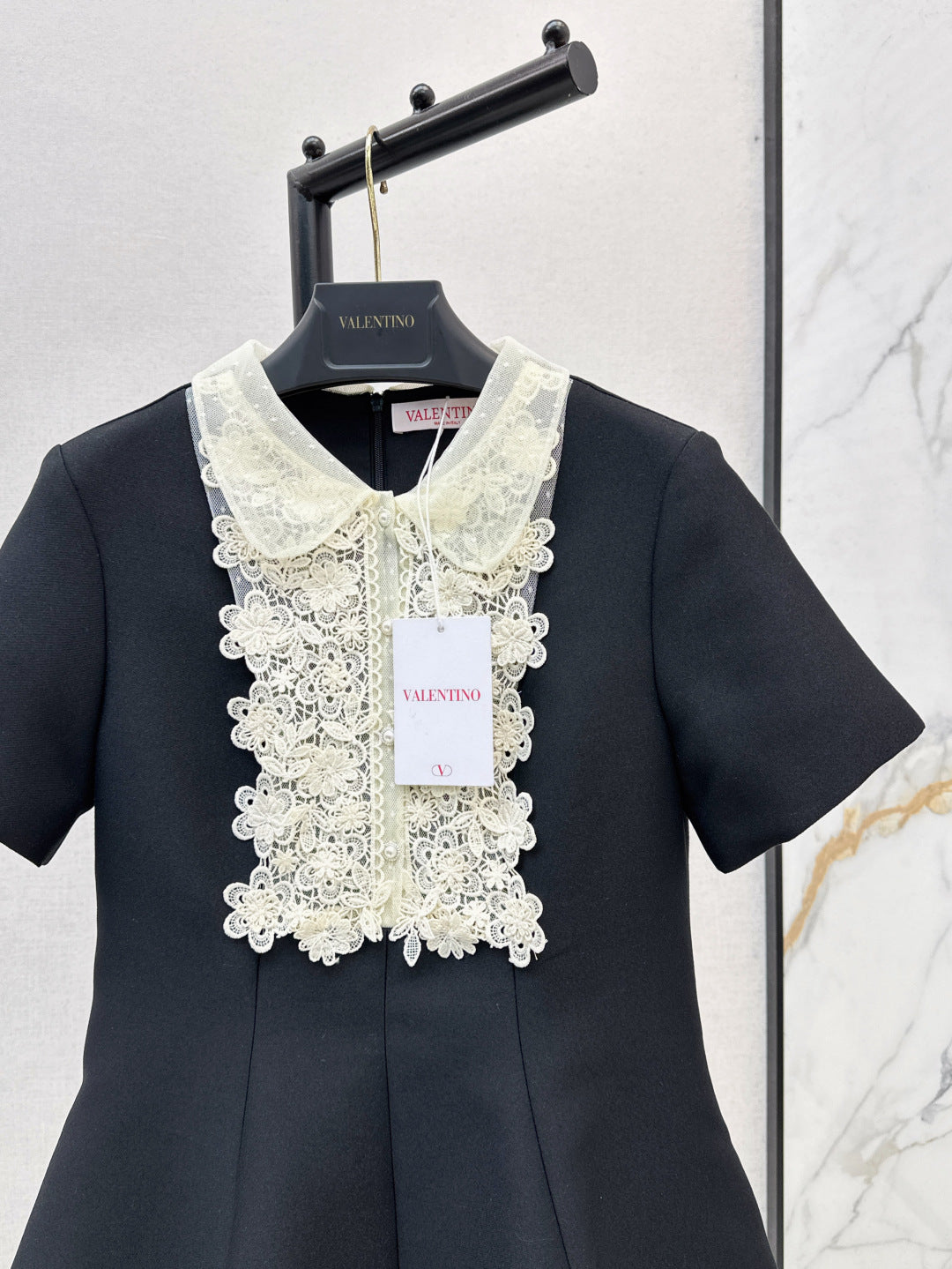 Valen* 25ss lace collar flared dress