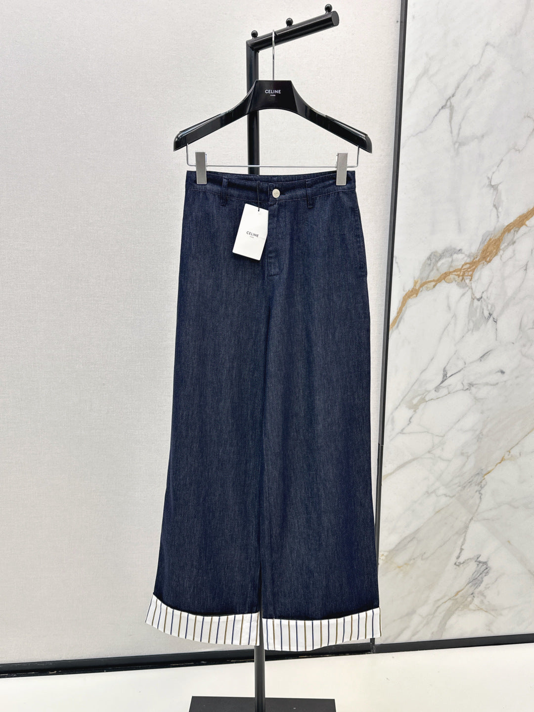 Cel* 25ss Rolled-up straight jeans