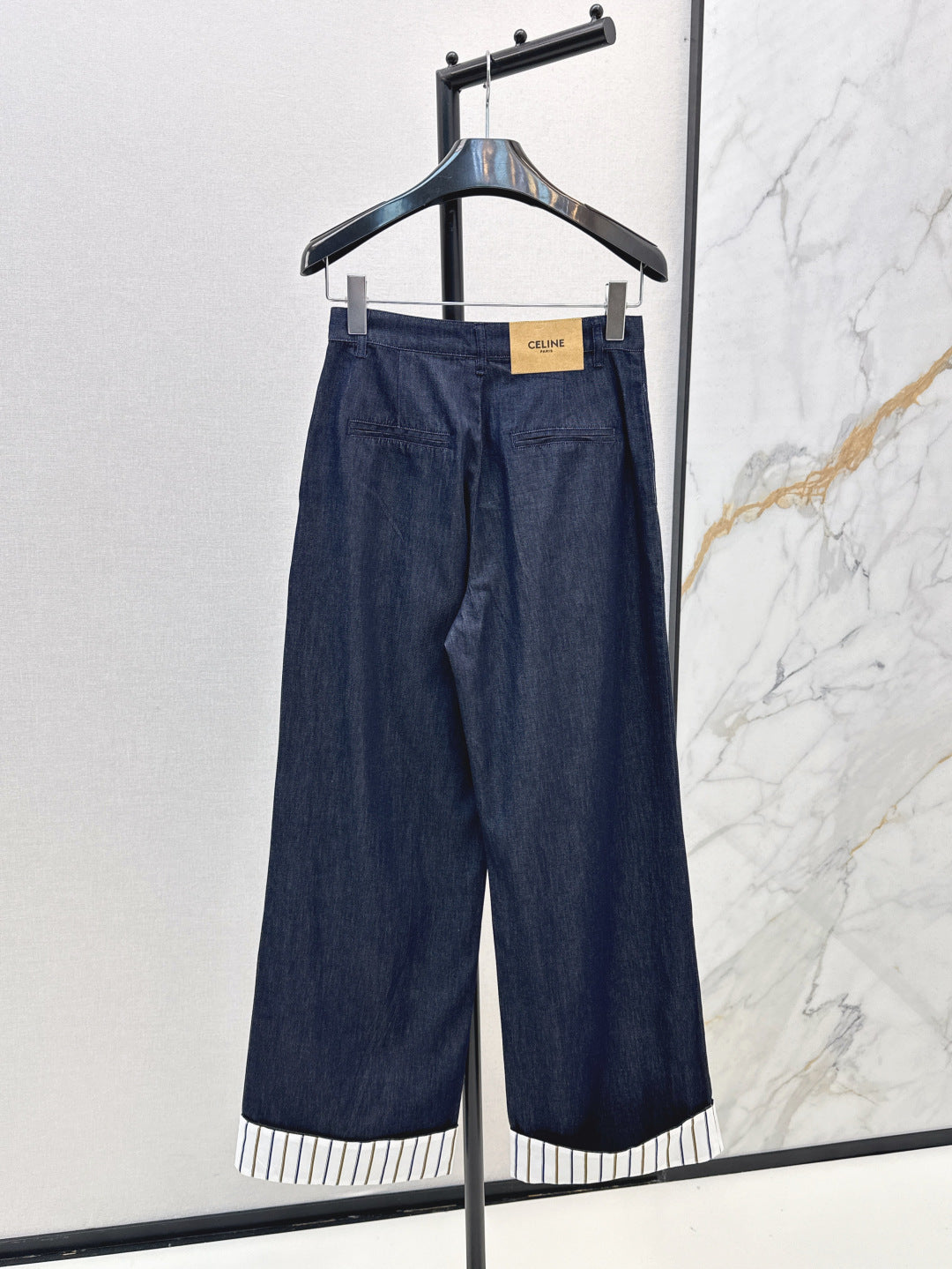 Cel* 25ss Rolled-up straight jeans