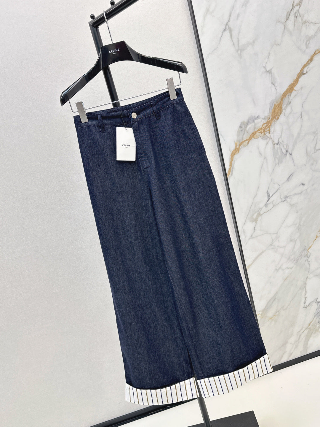 Cel* 25ss Rolled-up straight jeans