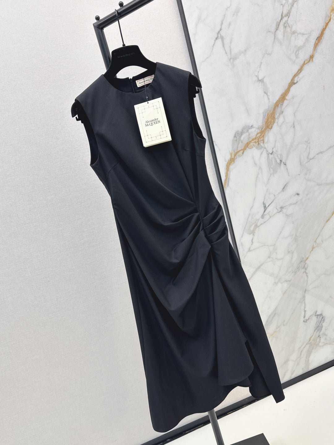 McQ* 25ss Asymmetric draped dress