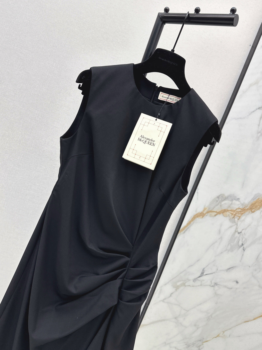 McQ* 25ss Asymmetric draped dress