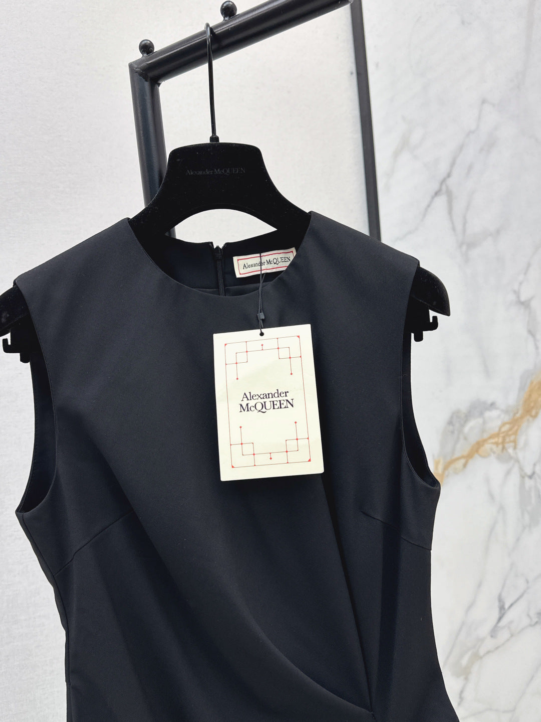 McQ* 25ss Asymmetric draped dress