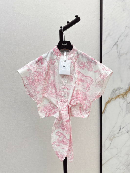 D*r 25ss tied cropped blouse