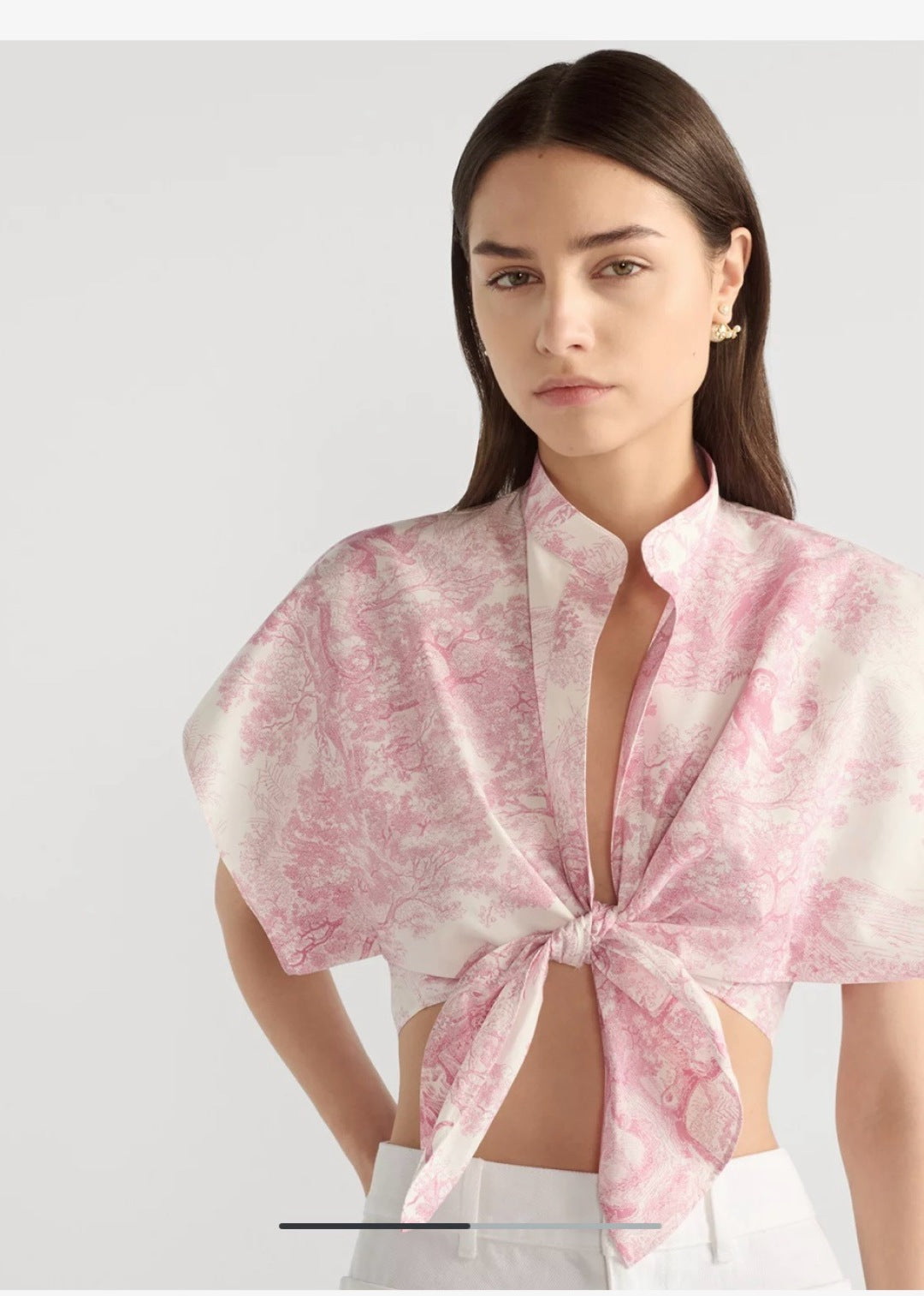 D*r 25ss tied cropped blouse