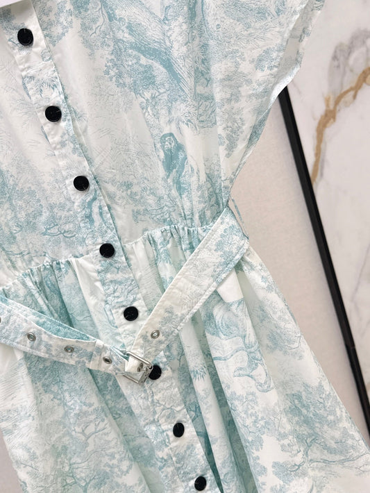 D*r 25ss belted short shirtdress