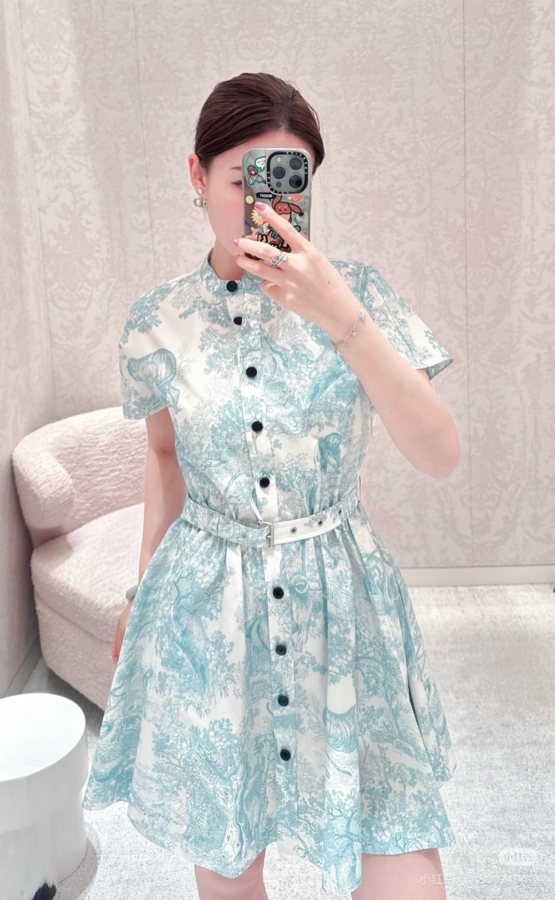 D*r 25ss belted short shirtdress