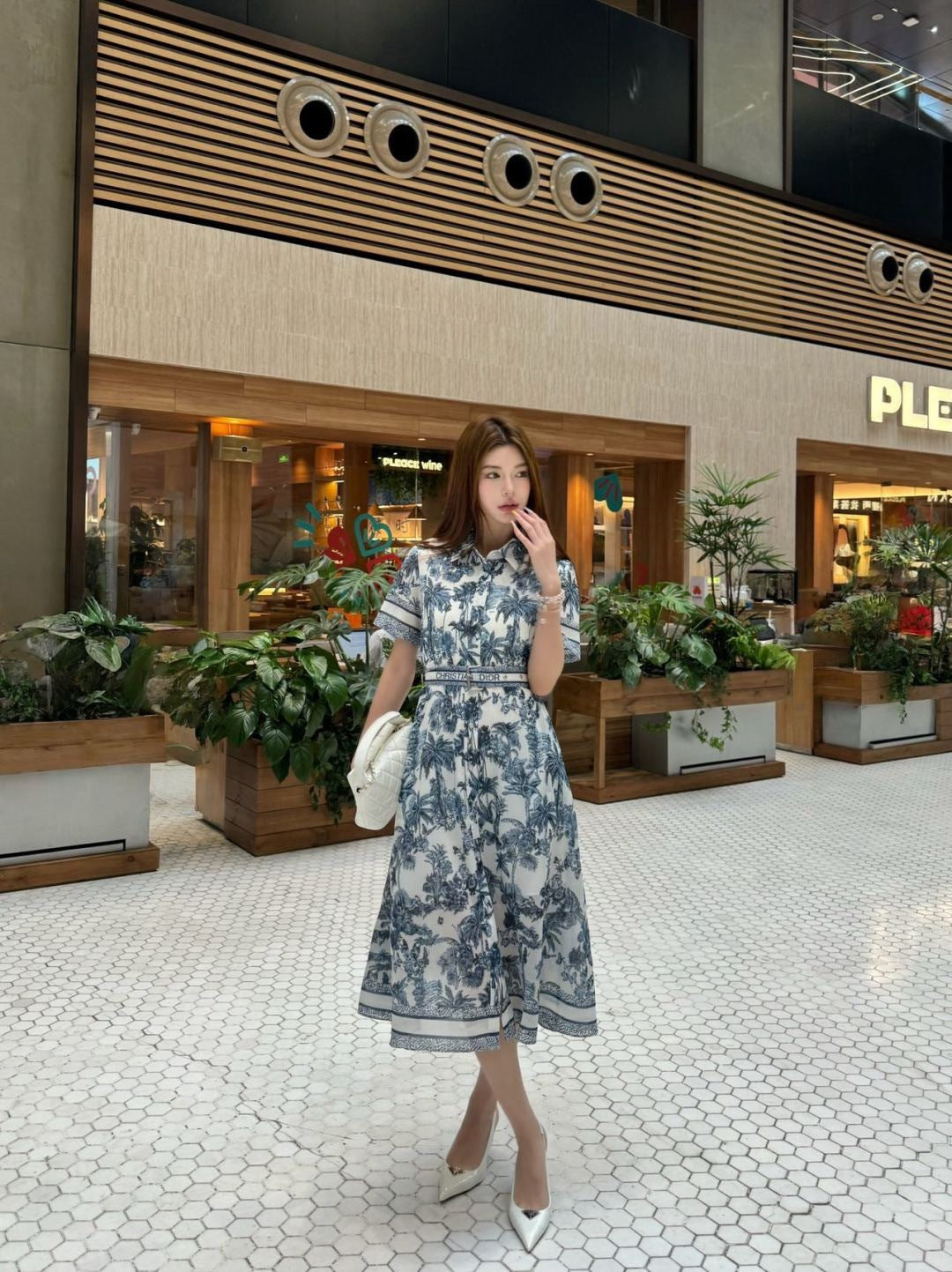 D*r 25ss mid-length bleted shirtdress