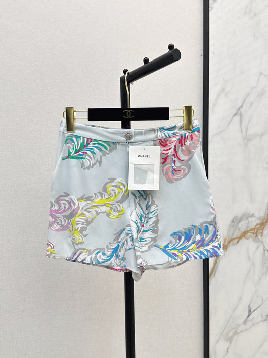 C*nel 25ss printed silk shorts