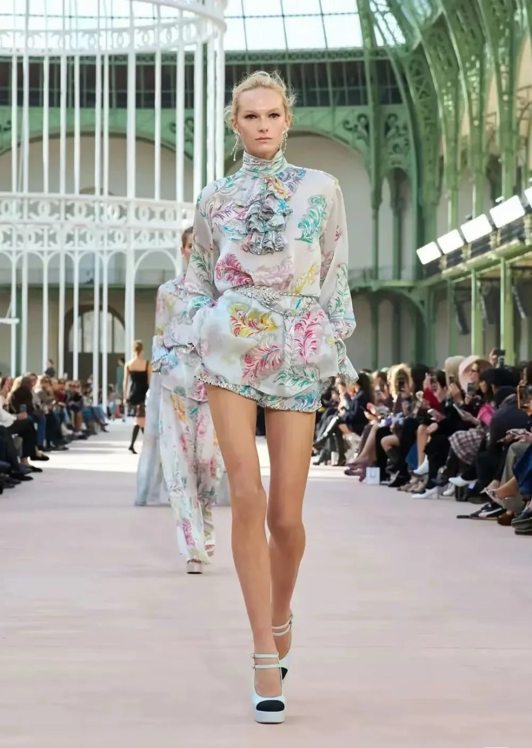 C*nel 25ss printed silk shorts