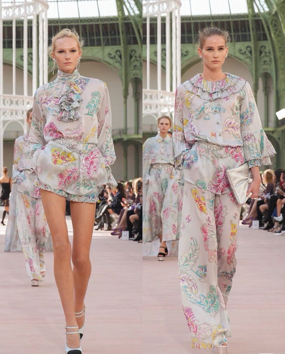 C*nel 25ss printed silk shorts