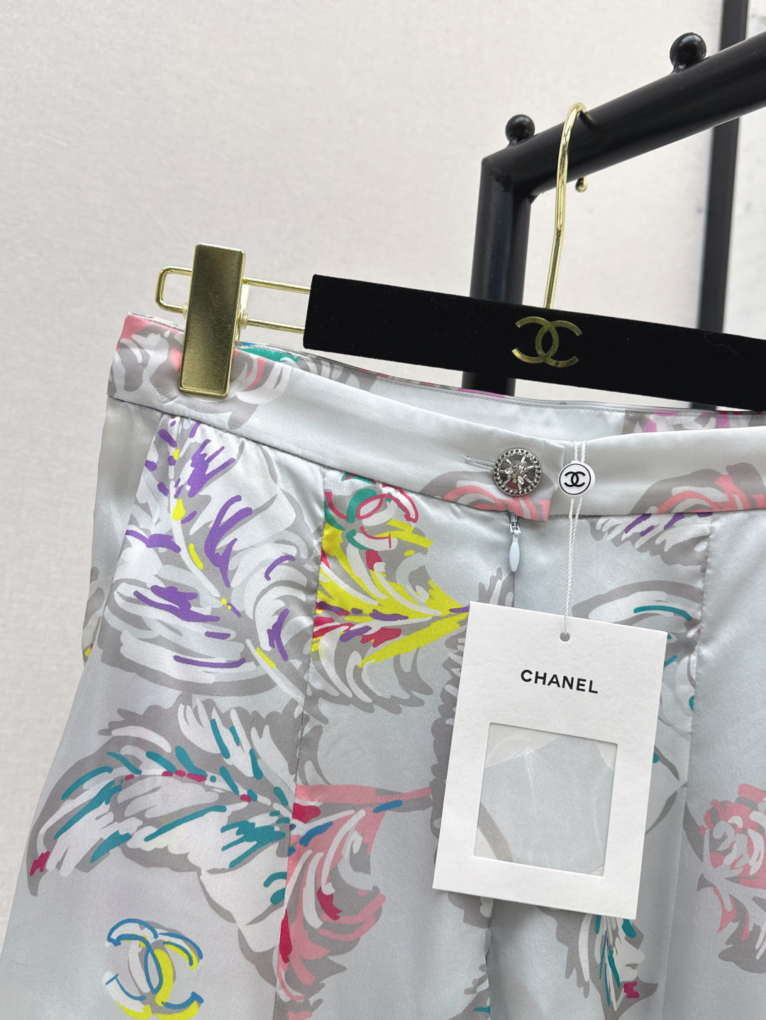 C*nel 25ss printed silk pants