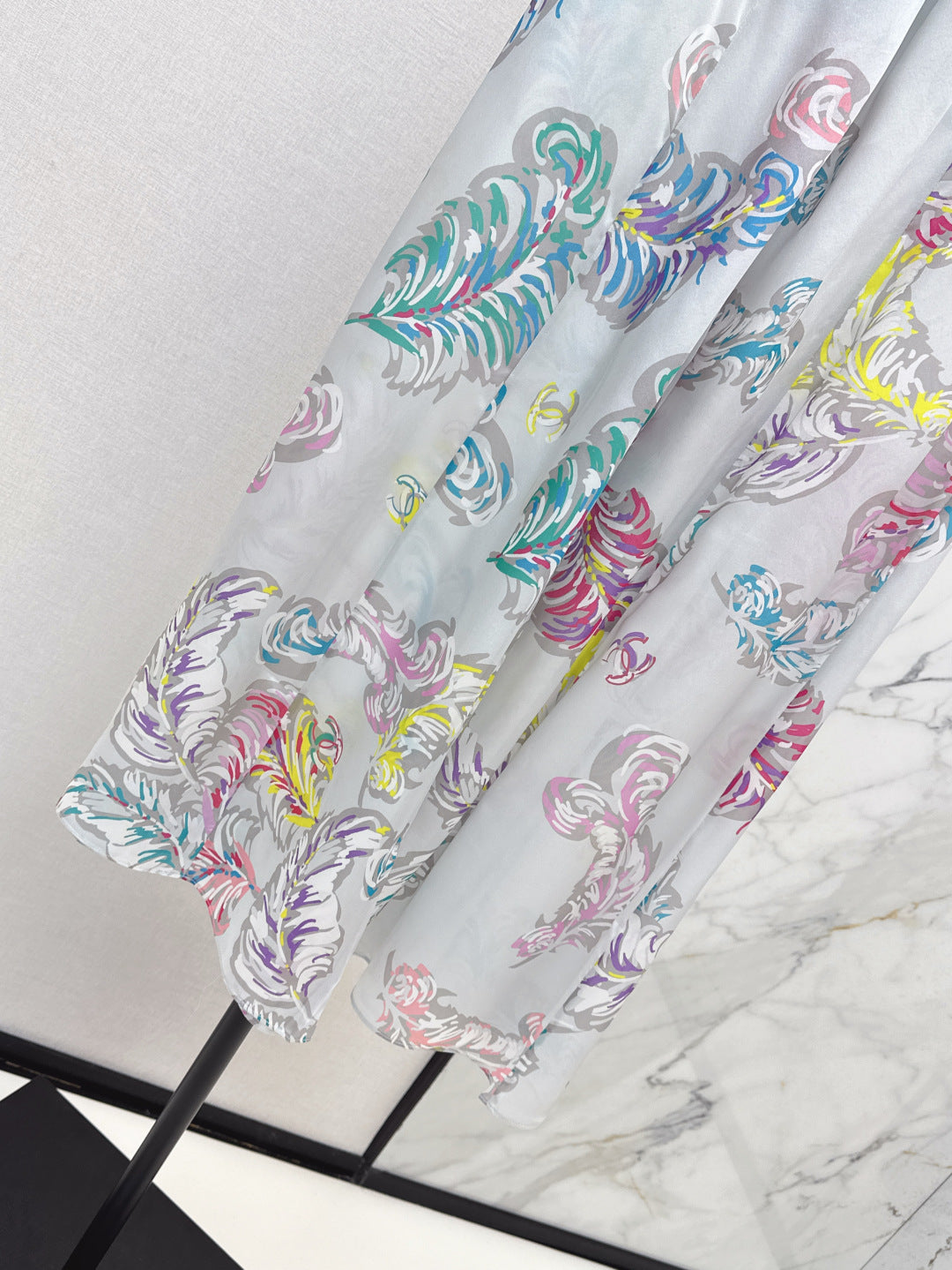 C*nel 25ss printed silk pants