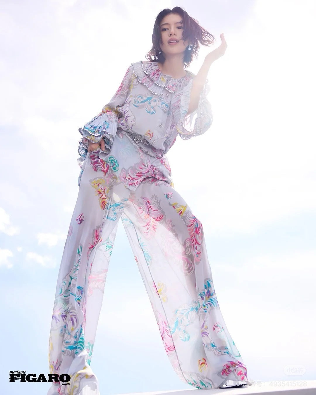 C*nel 25ss printed silk pants