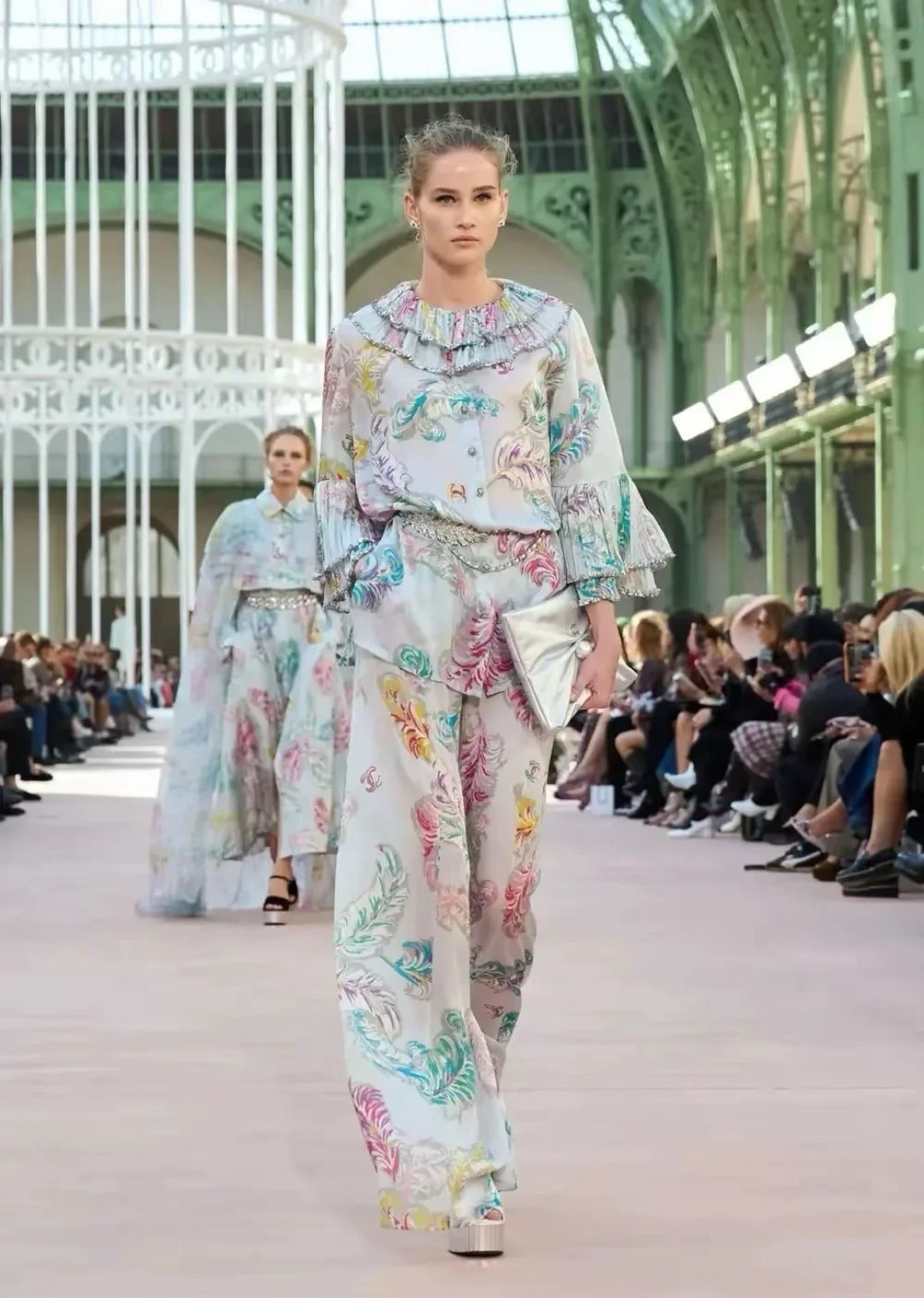 C*nel 25ss printed silk pants