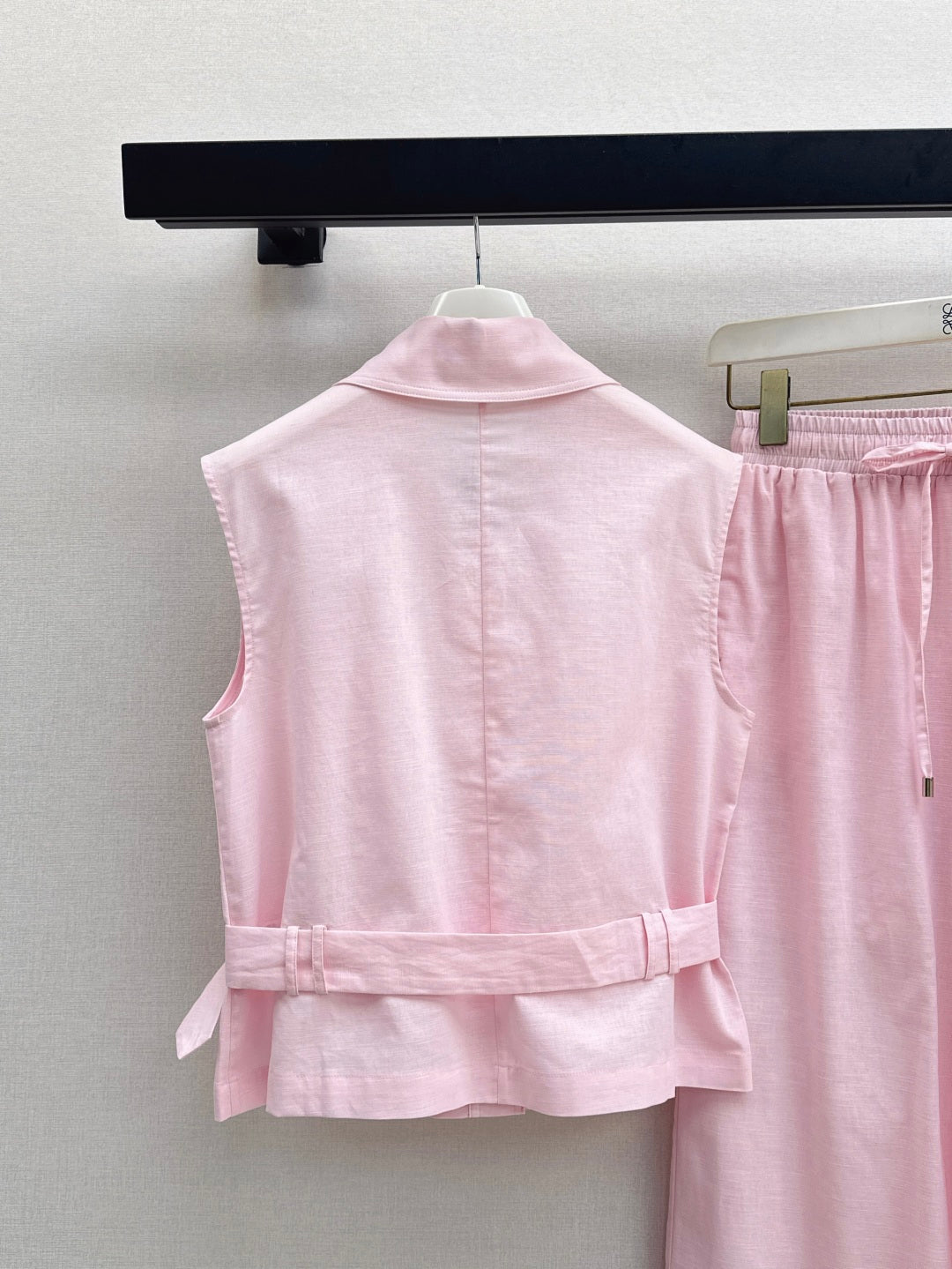 Loe* 25ss embroidered vest and pants set