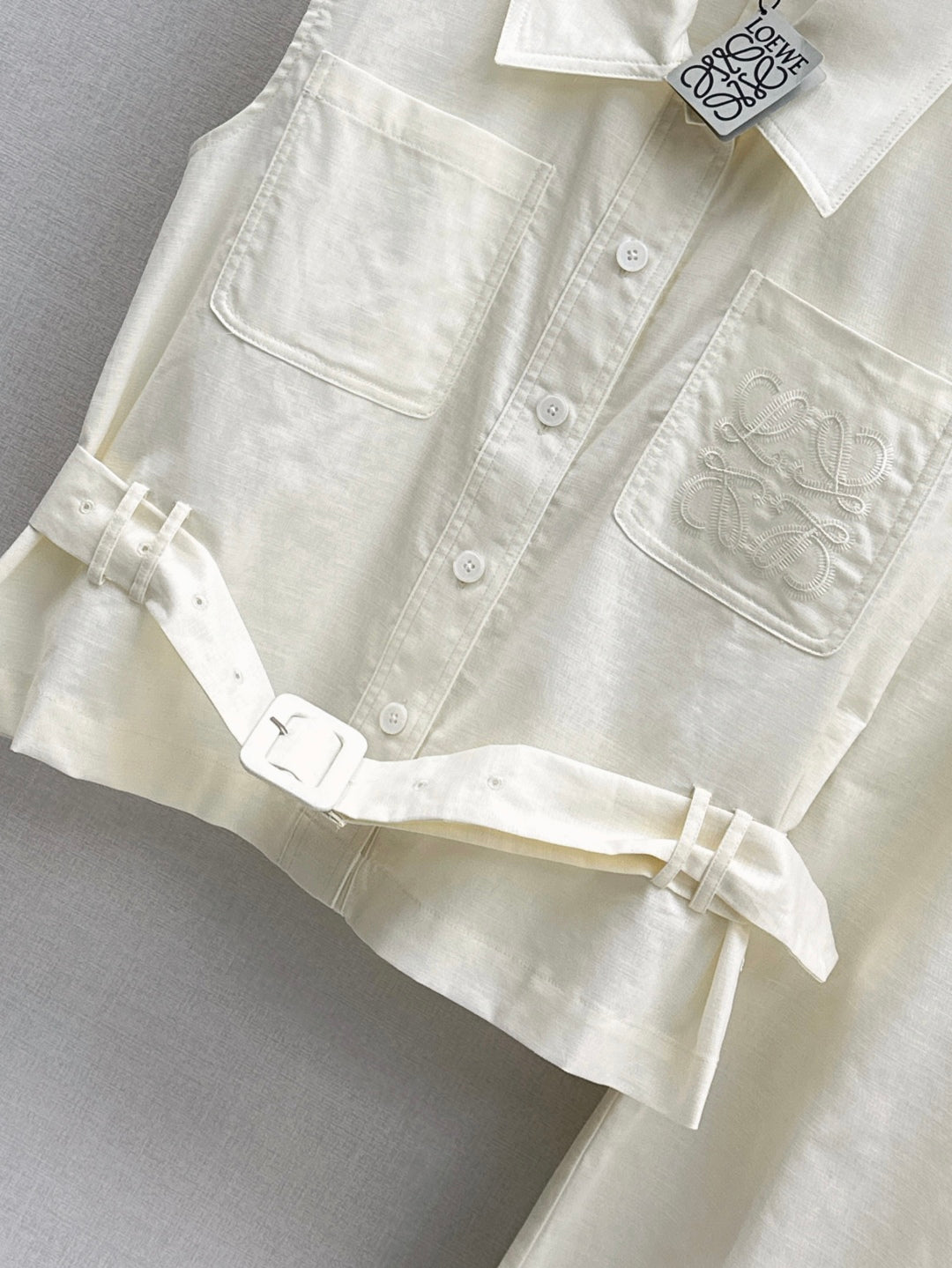 Loe* 25ss embroidered vest and pants set