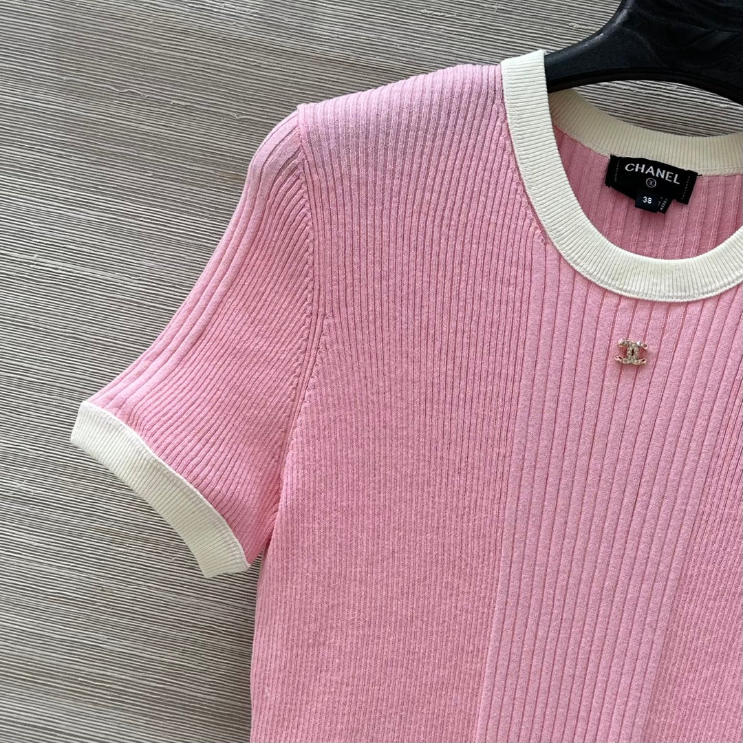 C*nel 25ss knitted short-sleeve top