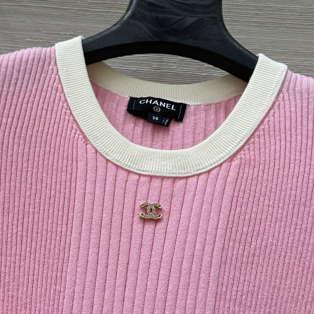 C*nel 25ss knitted short-sleeve top