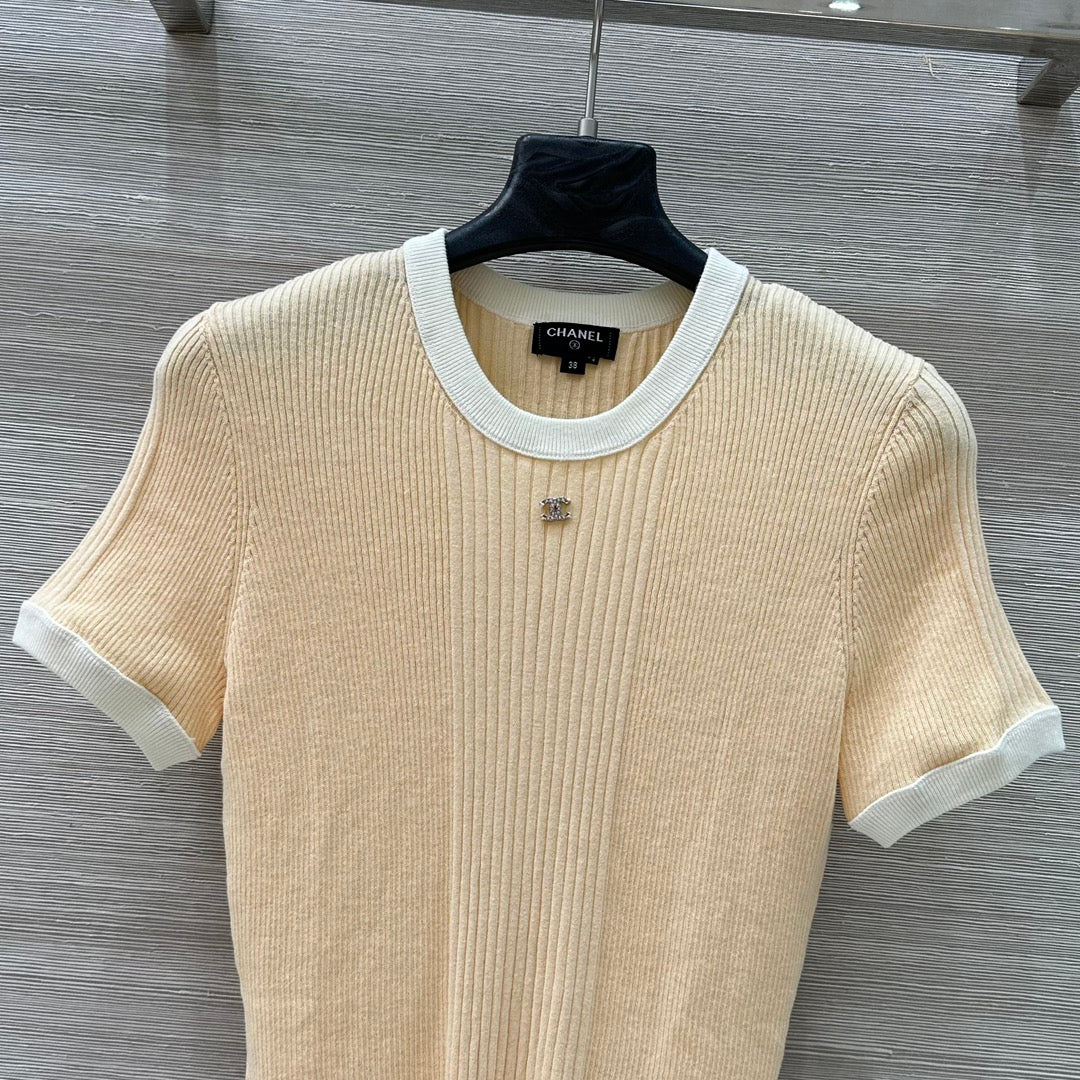 C*nel 25ss knitted short-sleeve top