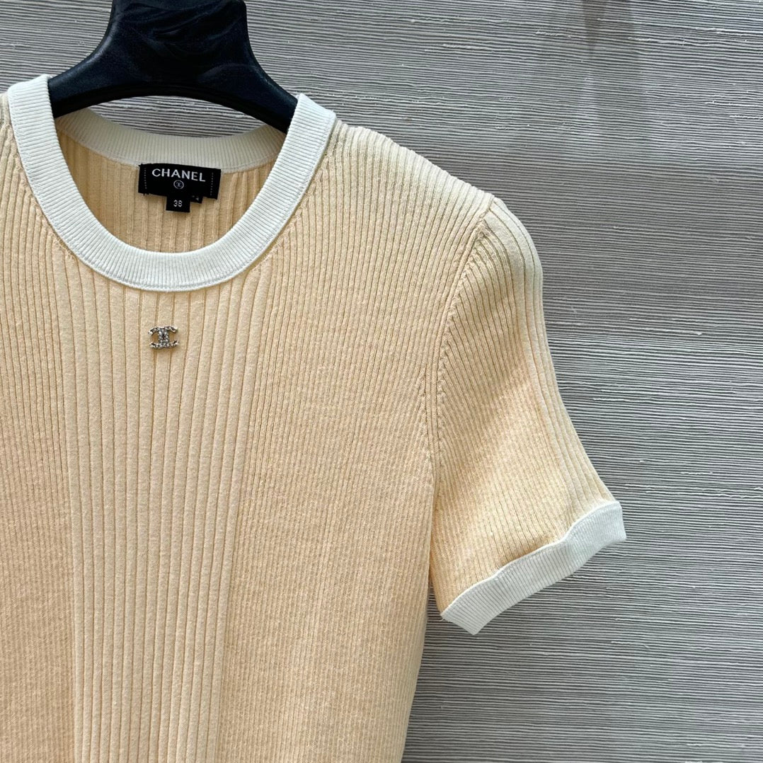 C*nel 25ss knitted short-sleeve top