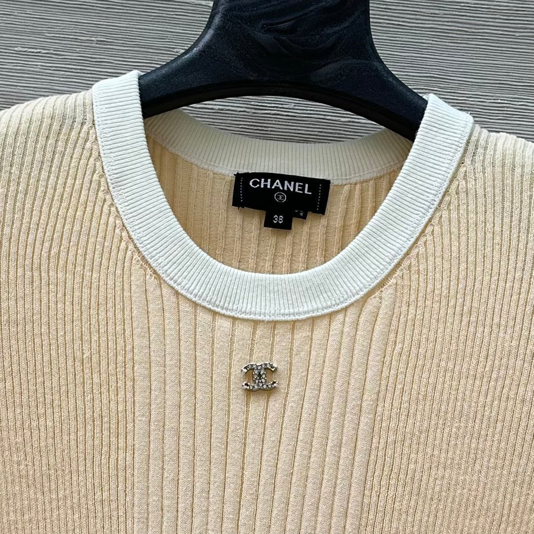 C*nel 25ss knitted short-sleeve top