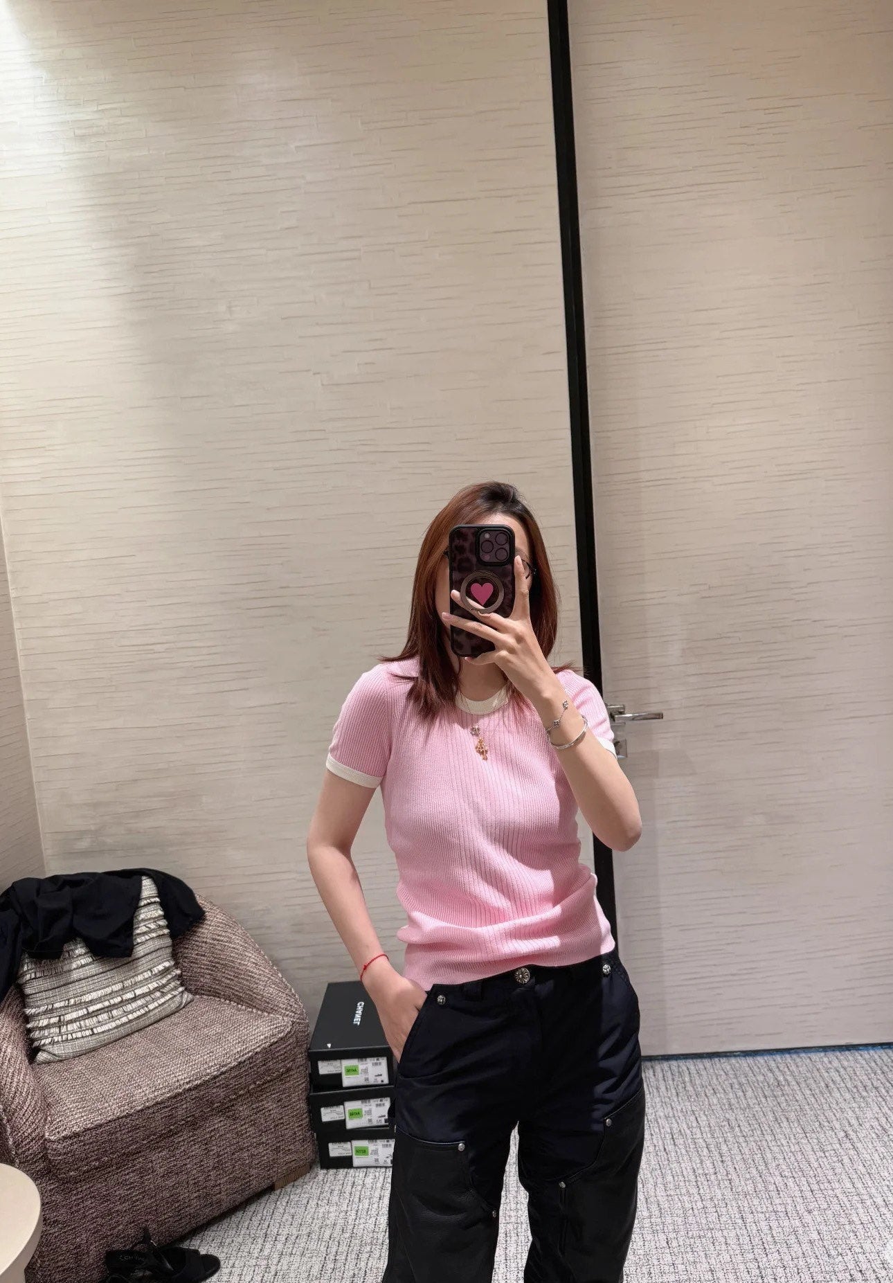 C*nel 25ss knitted short-sleeve top