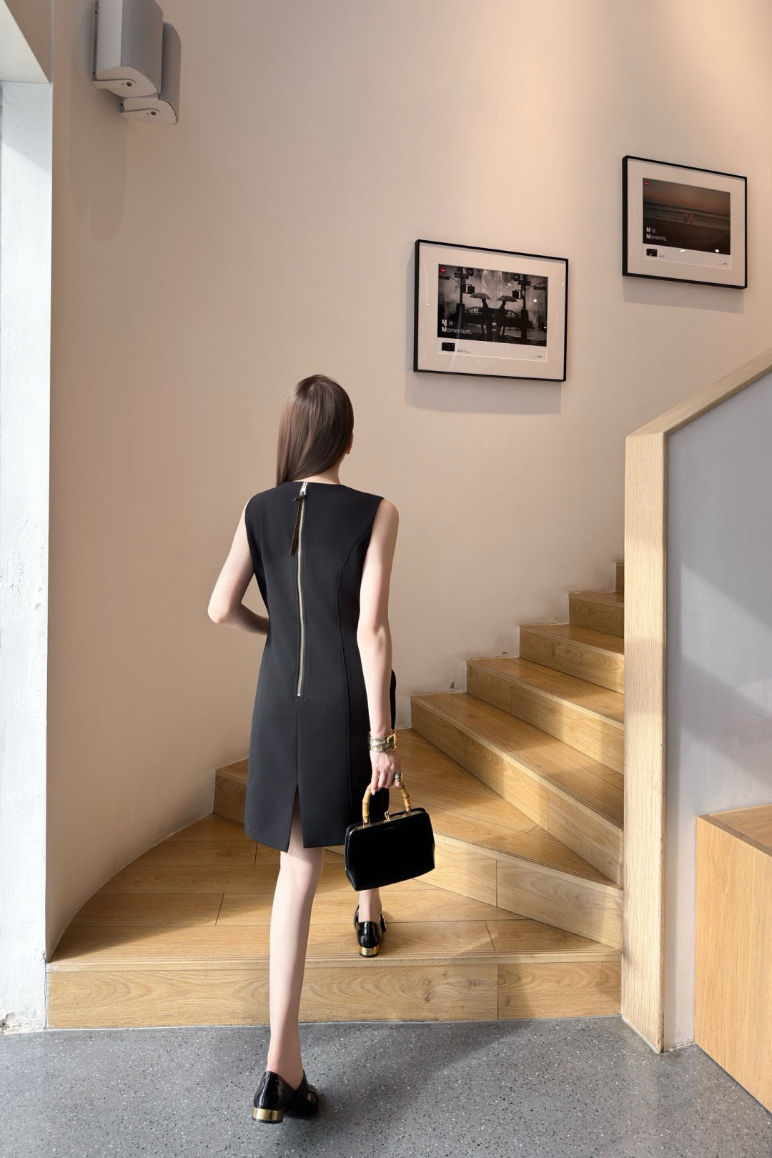 Loui* 25ss sleeveless dress with gold buttons