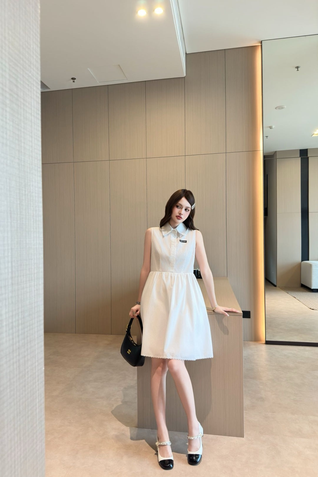 M*u 25ss pleated vest dress